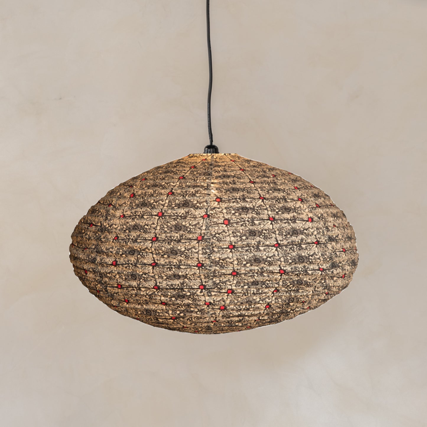 BLACK ROSES Black and Red lampshade
