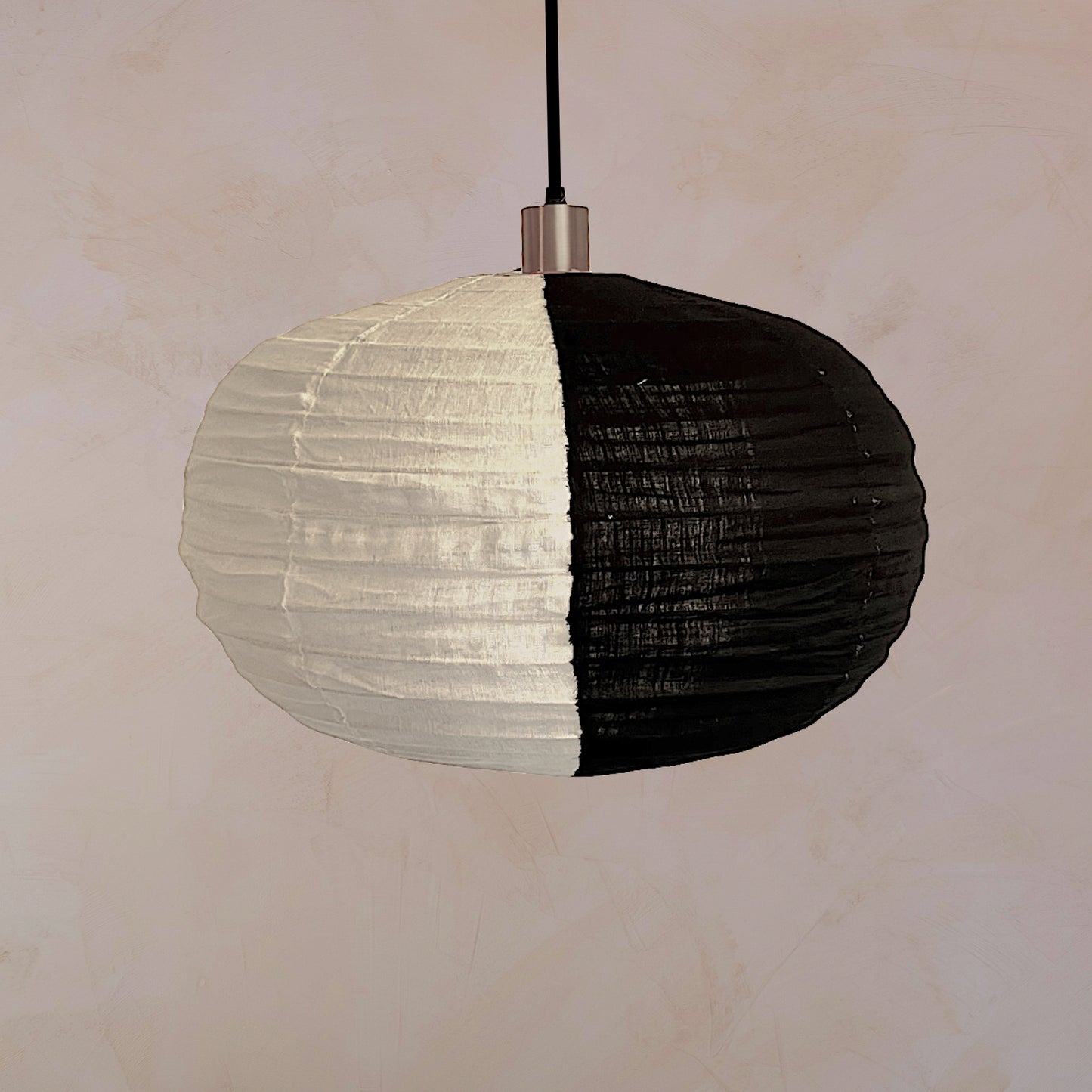 LINEN 1/2 WHITE & BLACK Lampshade